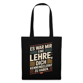 Lehre Dich Kennenzulernen Ex Freund Trennung Ex - Stoffbeutel - Schwarz - Vorne