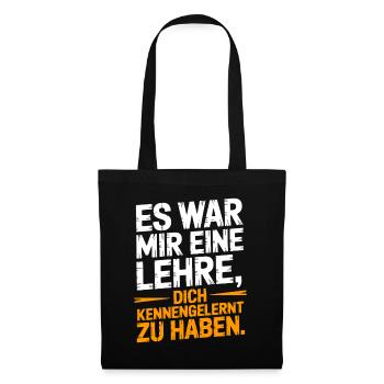 Lehre Dich Kennenzulernen Ex Freund Trennung Ex - Stoffbeutel - Schwarz - Vorne