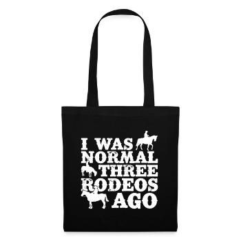 Rodeo Horse Riding Normal Three Rodeos Ago Cowboy - Tote Bag - black - Front