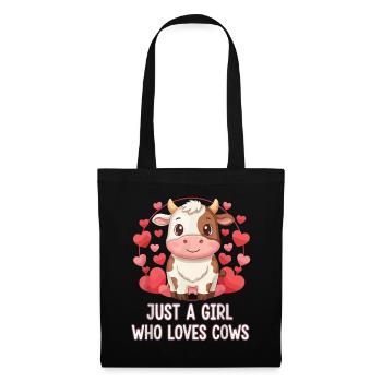 L’amour des vaches dans le cercle du cœur - Sac en tissu - noir - Devant