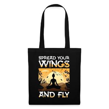 Déployez vos ailes et faites de la méditation de yoga au vol - Sac en tissu - noir - Devant