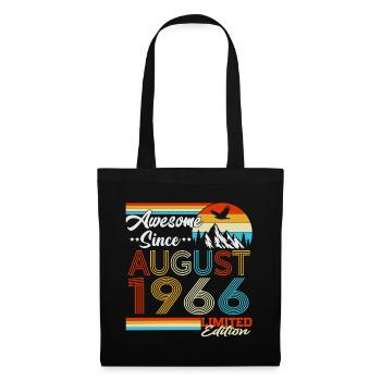 Cadeau d’anniversaire rétro vintage d’août 1966 - Sac en tissu - noir - Devant