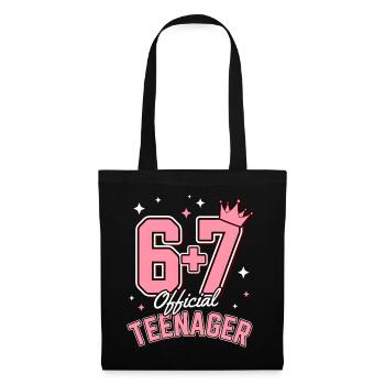 13th Birthday Shirt Funny Meme 67th Birthday 13 - Sac en tissu - noir - Devant