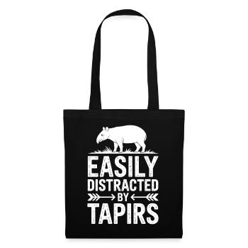 Tapire Sprüche Tapir Lustiges Tapire Geschenk - Stoffbeutel - Schwarz - Vorne