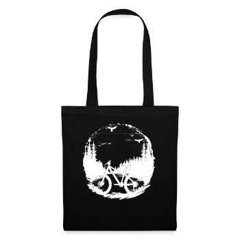 Mountain Biker Illustration - Tote Bag - black - Front