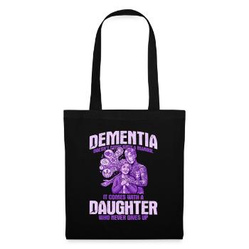 Démence : ma fille n’abandonne jamais - Sac en tissu - noir - Devant