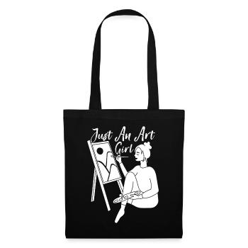 Funny Art Painter Just An Art Girl Drawing Gift - Stoffbeutel - Schwarz - Vorne