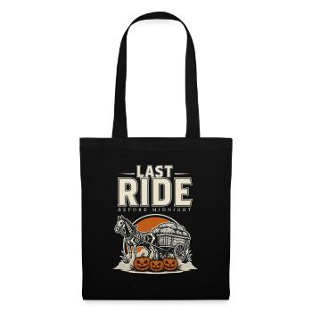 Wagon d’Halloween – Dernier trajet avant minuit - Sac en tissu - noir - Devant