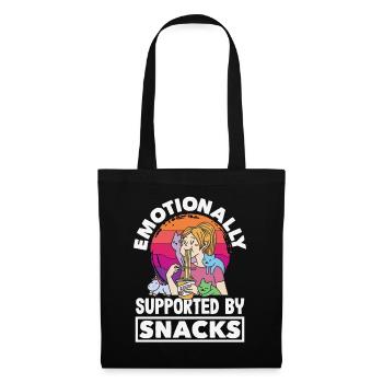Ich Benötige Snacks, Lustiger Tierhumor - Stoffbeutel - Schwarz - Vorne
