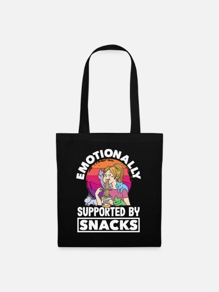 Ich Benötige Snacks, Lustiger Tierhumor - Stoffbeutel - Schwarz