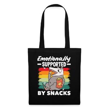 J’ai besoin de snacks, d’humour animalier drôle - Sac en tissu - noir - Devant
