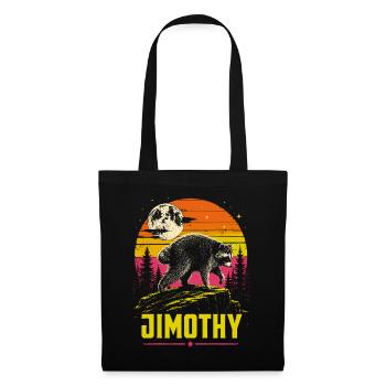 Vintage Raccoon Jimothy Full Moon Sunset - Tote Bag - black - Front