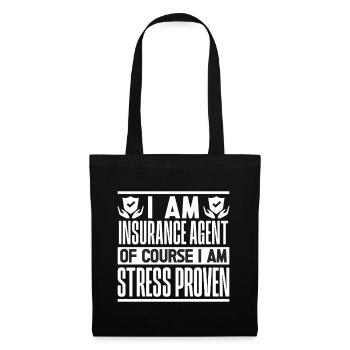 Insurance Agent Costume Stress Proven Medicare - Stoffbeutel - Schwarz - Vorne