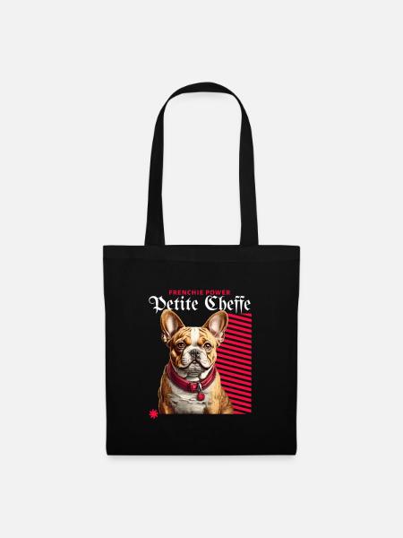 Petite Cheffe Frenchie Power - Stoffbeutel - Schwarz