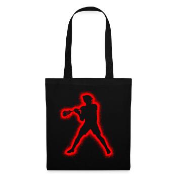Lacrosse Spieler Herren Kinder Lacrosse Jungen - Stoffbeutel - Schwarz - Vorne