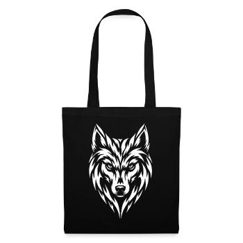Wolf Tribal Tattoo Style - Stoffbeutel - Schwarz - Vorne