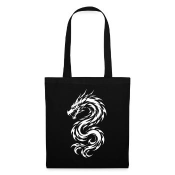Drache Tribal Tattoo Style Style - Stoffbeutel - Schwarz - Vorne