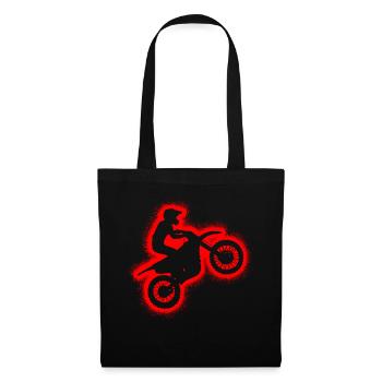 Dirt Bike Motorrad Jungen Herren Motocross Kinder - Stoffbeutel - Schwarz - Vorne