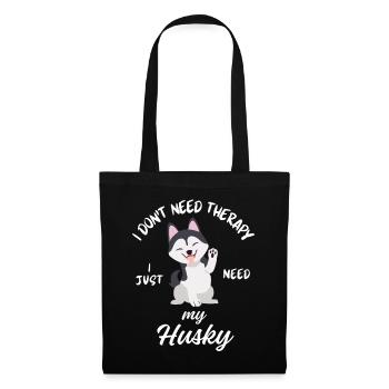 Husky Therapy Dog - Tote Bag - black - Front