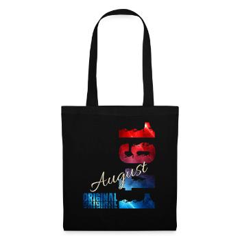 85. Geburtstag Geschenk Original August 1941 - Stoffbeutel - Schwarz - Vorne