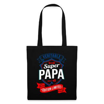 Super Papa Édition Limitée Fête Des Pères - Sac en tissu - noir - Devant