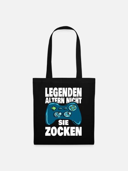 Legenden Zocken - Stoffbeutel - Schwarz