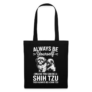 Shih Tzu Sprüche Hunde Lustiges Shih Tzu Geschenk  - Stoffbeutel - Schwarz - Vorne