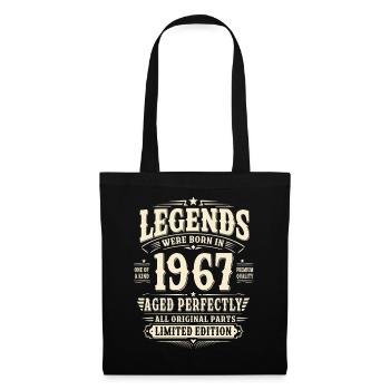59. Geburtstag Geschenk Mann 1967 Vintage Retro - Stoffbeutel - Schwarz - Vorne