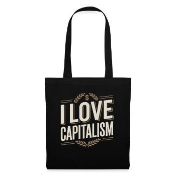 I Love Capitalism Unternehmer Aktien Kapitalismus - Stoffbeutel - Schwarz - Vorne