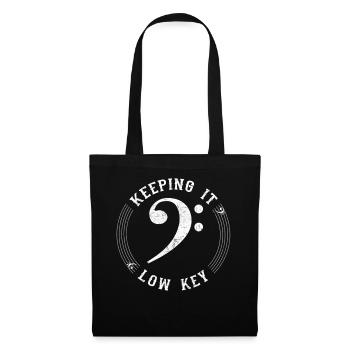 Bass Clef Vintage Taking Keeping It Low Key Musiker Geschenk - Stoffbeutel - Schwarz - Vorne