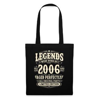 20. Geburtstag Geschenk Mann 2006 Vintage Retro - Stoffbeutel - Schwarz - Vorne