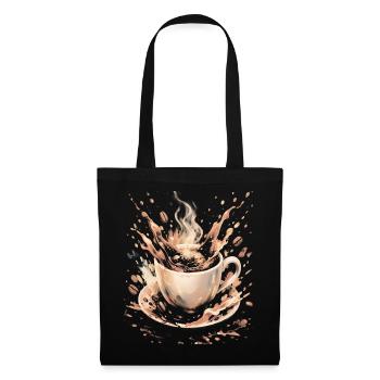 Hot Beans Art Splash Kaffeetasse - Stoffbeutel - Schwarz - Vorne