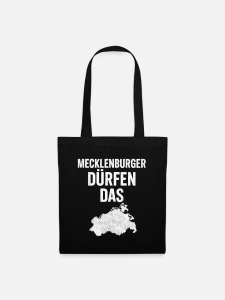 Mecklenburg Dürfen Das - Stoffbeutel - Schwarz