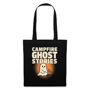Halloween-Geist – Lagerfeuer-Geistergeschichten - Stoffbeutel - Schwarz - Vorne