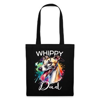 Windhund Papa - Stoffbeutel - Schwarz - Vorne