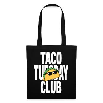 Taco Tuesday Club mit cooler Sonnenbrille - Stoffbeutel - Schwarz - Vorne