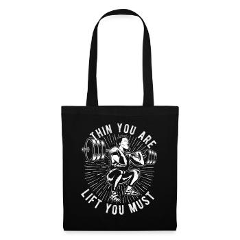 Powerlifting Bodybuilder Lift You Must Gym Gift - Tote Bag - black - Front