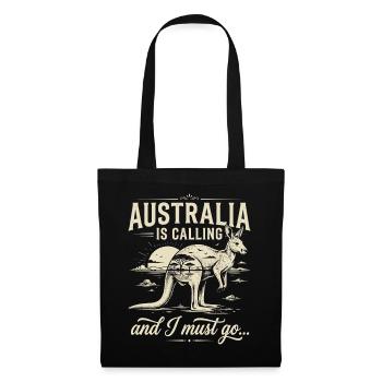 Australien is Calling and I Must go - Stoffbeutel - Schwarz - Vorne