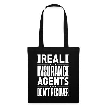 Insurance Agent Costume Real Don ́t Recover - Tote Bag - black - Front