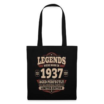 89th Birthday Gift Husband 1937 Vintage Retro - Tote Bag - black - Front