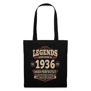 Cadeau d’anniversaire 90e mari 1936 Vintage Rétro - Sac en tissu - noir - Devant