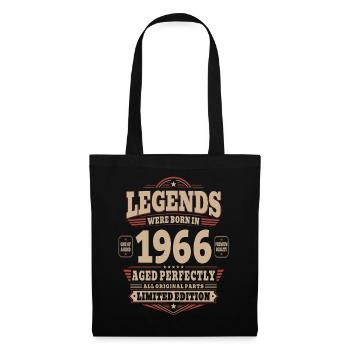 60. Geburtstag Geschenk Mann 1960 Vintage Retro - Stoffbeutel - Schwarz - Vorne