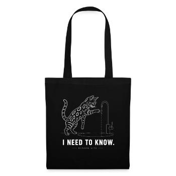 Bengalkatze – I Need To Know - Tote Bag - black - Front
