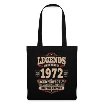 Cadeau d’anniversaire 54 Mari 1972 Vintage Retro - Sac en tissu - noir - Devant