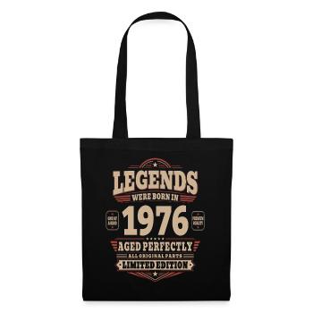 50. Geburtstag Geschenk Mann 1976 Vintage Retro - Stoffbeutel - Schwarz - Vorne