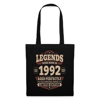 34th Birthday Gift Husband 1992 Vintage Retro - Tote Bag - black - Front