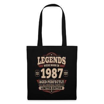 39th Birthday Gift Husband 1987 Vintage Retro - Tote Bag - black - Front