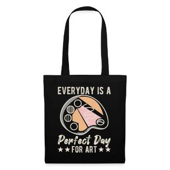 Artist Painter Graphic Perfect Day For Art Gifts - Stoffbeutel - Schwarz - Vorne