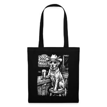 Cowboy Dog Beer Funny Labrador - Tote Bag - black - Front