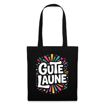 Gute Laune Karneval Fasching Karnevalskostüm Alaaf - Stoffbeutel - Schwarz - Vorne